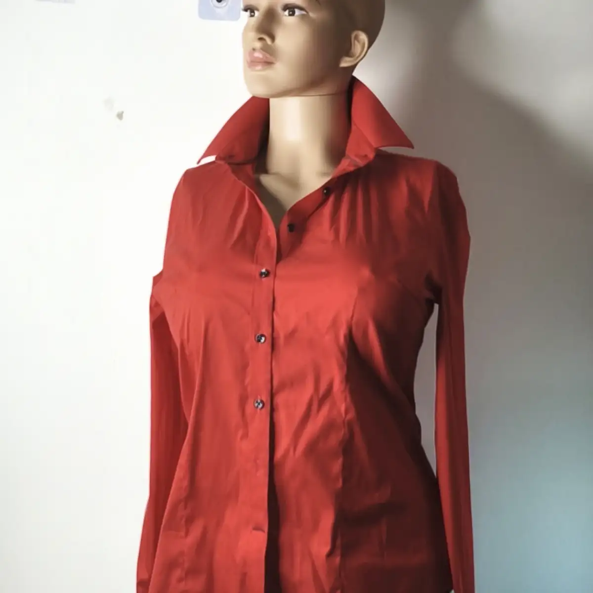 Chemisier rouge Vicenzo Boretti Stretch